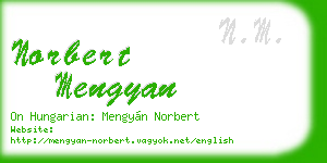 norbert mengyan business card